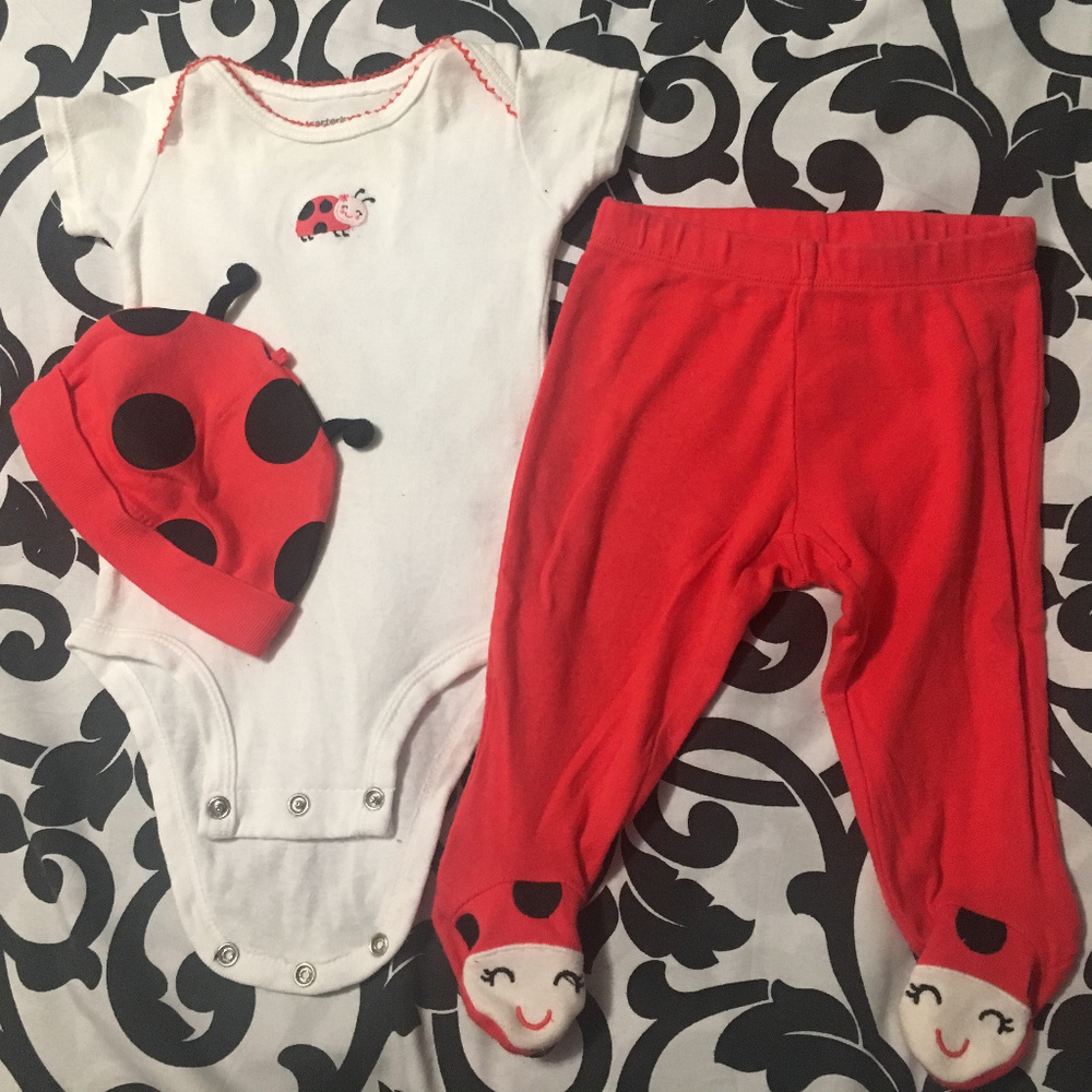 SALE! - 3-Piece Ladybug Pajama Set (Baby Girl)